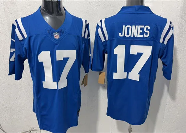 Mens Indianapolis Colts #17 Daniel Jones Nike Royal F.U.S.E.Vapor Limited Player Jersey