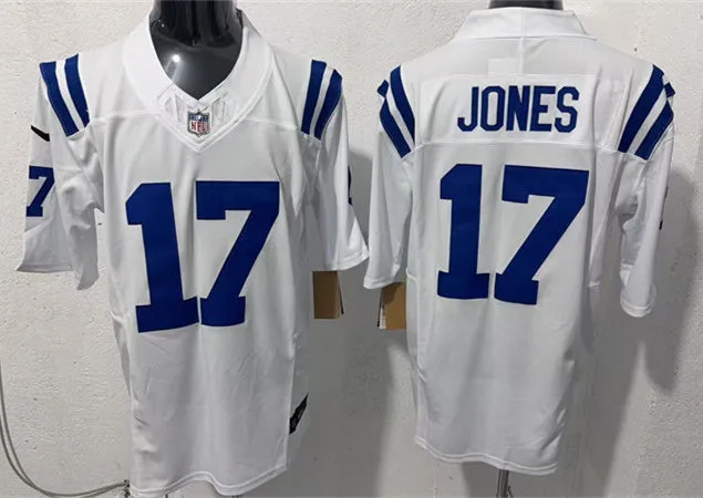 Mens Indianapolis Colts #17 Daniel Jones Nike White F.U.S.E.Vapor Limited Player Jersey