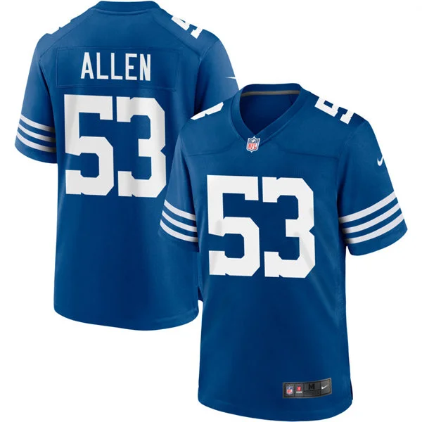 Mens Indianapolis Colts #53 CJ Allen Nike Royal Alternate Vapor F.U.S.E. Limited Jersey