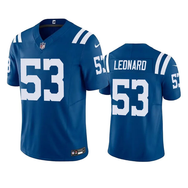 Mens Indianapolis Colts #53 Darius Shaquille Leonard Royal Vapor F.U.S.E. Limited Jersey