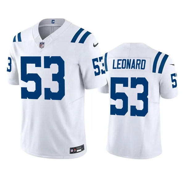 Mens Indianapolis Colts #53 Darius Shaquille Leonard White Vapor F.U.S.E. Limited Jersey