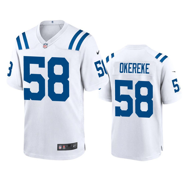 Mens Indianapolis Colts #58 Bobby Okereke Nike White Vapor Limited Jersey