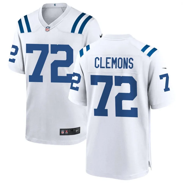 Mens Indianapolis Colts #72 Micheal Clemons Nike White Vapor F.U.S.E. Limited Jersey