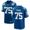 Mens Indianapolis Colts #75 Jalen Travis Nike Royal F.U.S.E.Vapor Limited Player Jersey