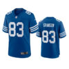 Mens Indianapolis Colts #83 Kylen Granson Nike Royal Alternate Retro Vapor Limited Jersey
