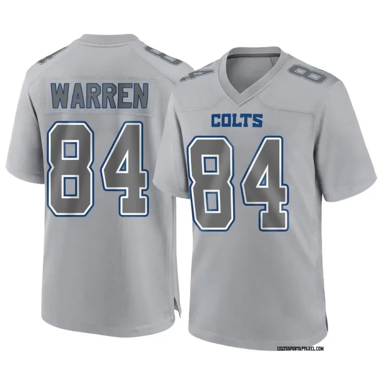 Mens Indianapolis Colts #84 Tyler Warren Gray Atmosphere Fashion Game Jersey