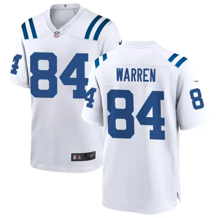 Mens Indianapolis Colts #84 Tyler Warren Nike White F.U.S.E.Vapor Limited Player Jersey