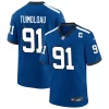 Mens Indianapolis Colts #91 JT Tuimoloau Royal Indiana Nights Alternate Vapor F.U.S.E. Limited Jersey