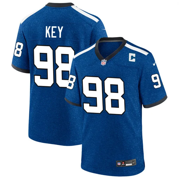 Mens Indianapolis Colts #98 Arden Key Royal Indiana Nights Retro Alternate Vapor F.U.S.E. Limited Jersey