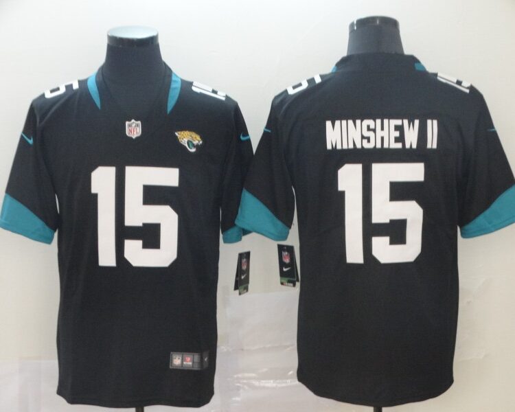 Men's Jacksonville Jaguars #15 Gardner Minshew II Nike Black Vapor Untouchable  Jersey