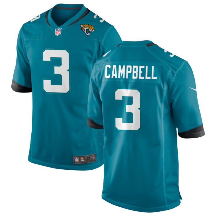 Mens Jacksonville Jaguars #3 Tyson Campbell Nike Teal Alternate Vapor F.U.S.E. Limited Jersey