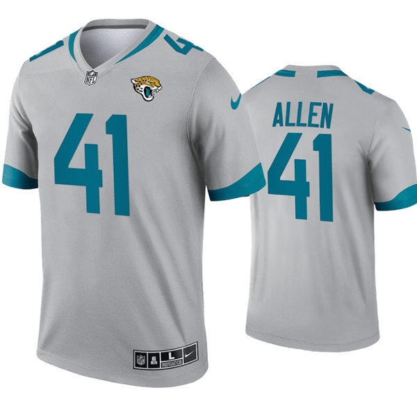 Mens Jacksonville Jaguars #41 Josh Hines-Allen Nike Grey Inverted Legend Jersey