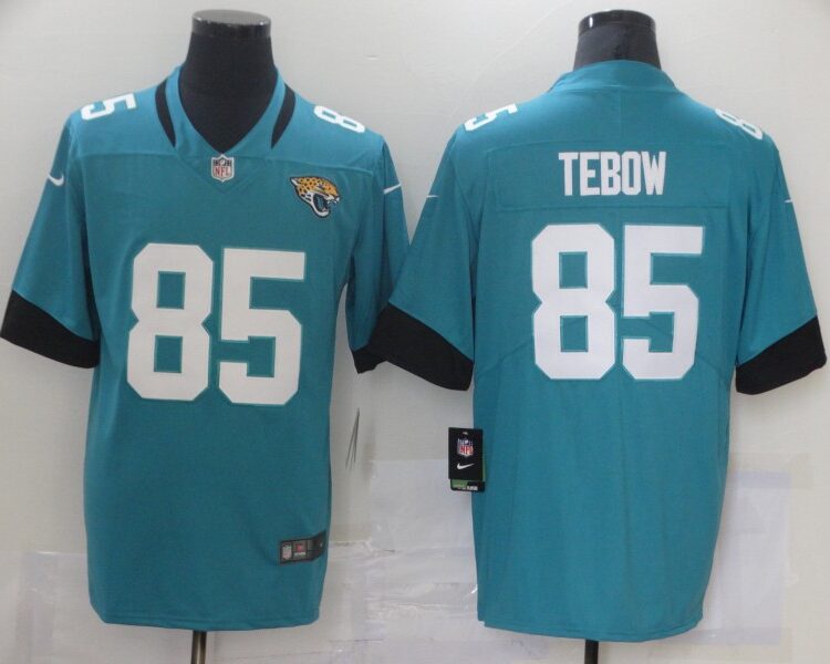 Men's Jacksonville Jaguars #85 Tim Tebow Nike Teal Alternate Vapor Jersey