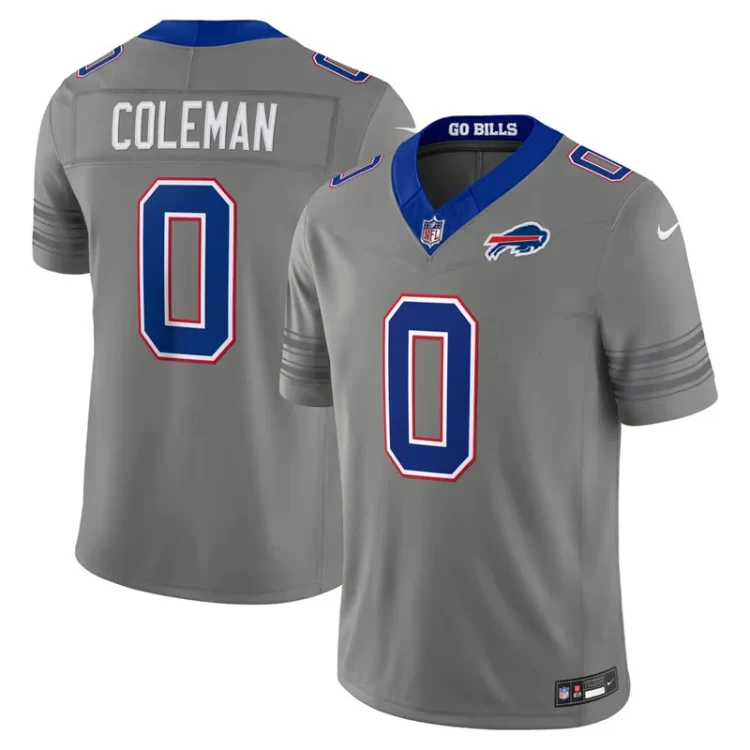 Mens Buffalo Bills #0 Keon Coleman Nike Gray Nickel City Vapor F.U.S.E. Limited Jersey