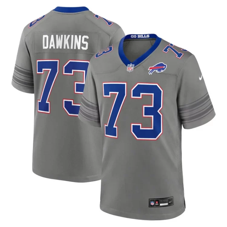 Mens Buffalo Bills #73 Dion Dawkins Nike Gray Nickel City Vapor F.U.S.E. Limited Jersey