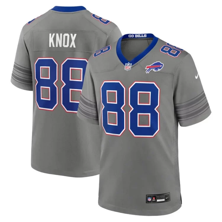 Mens Buffalo Bills #88 Dawson Knox Nike Gray Nickel City Vapor F.U.S.E. Limited Jersey