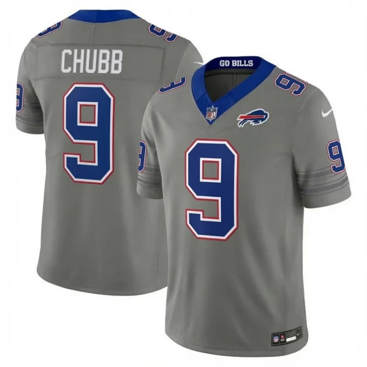 Mens Buffalo Bills #9 Bradley Chubb Nike Gray Nickel City Vapor F.U.S.E. Limited Jersey