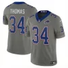 Mens Buffalo Bills Retired Player #34 Thurman Thomas Nike Gray Nickel City Vapor F.U.S.E. Limited Jersey