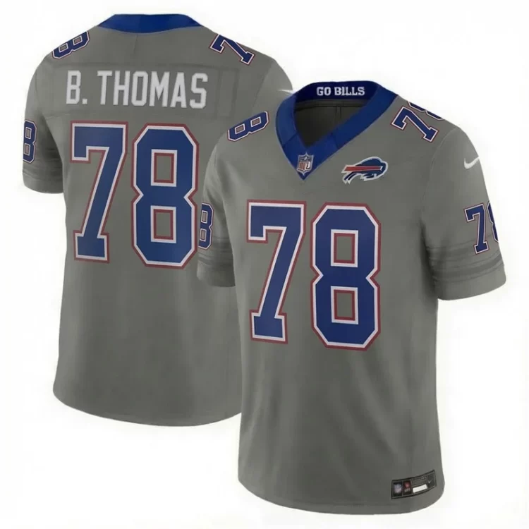 Mens Buffalo Bills Retired Player #78 Bruce Smith Nike Gray Nickel City Vapor F.U.S.E. Limited Jersey