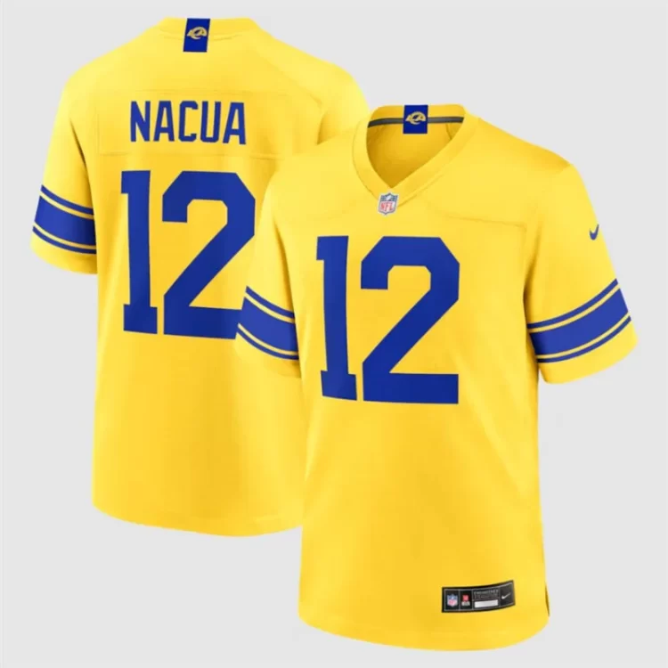 Mens Los Angeles Rams #12 Puka Nacua2026 Nike Gold Classic Sol Vapor F.U.S.E. Limited Jersey