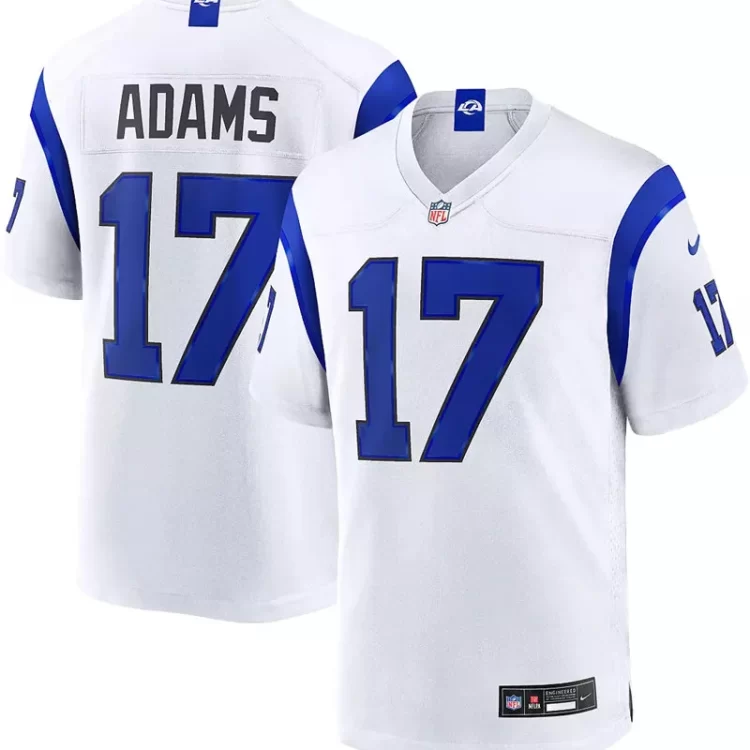 Mens Los Angeles Rams #17 Davante Adams Nike Fearsome White Vapor F.U.S.E. Limited Jersey