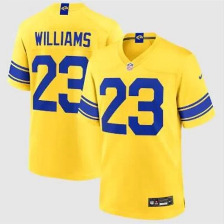 Mens Los Angeles Rams #23 Kyren Williams 2026 Nike Gold Classic Sol Vapor F.U.S.E. Limited Jersey