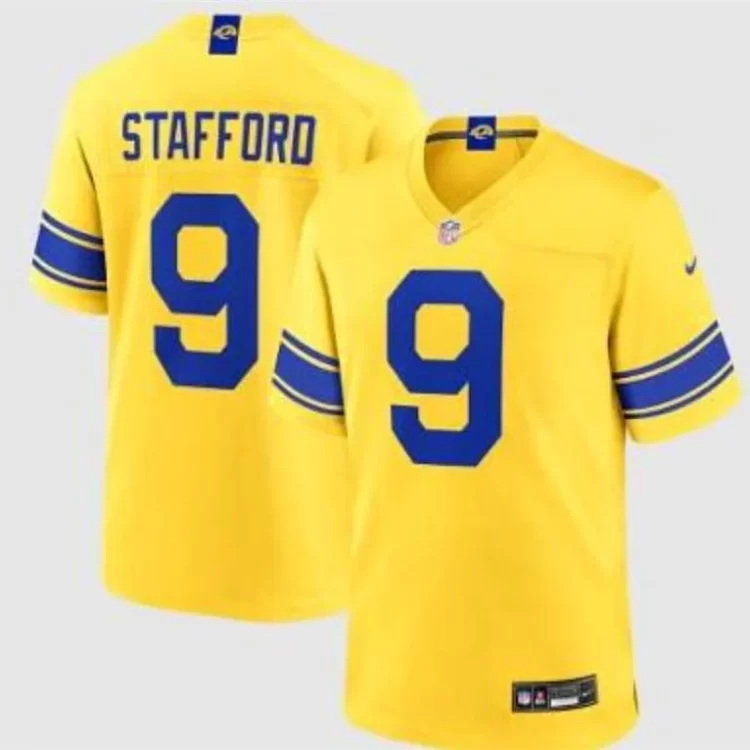 Mens Los Angeles Rams #9 Matthew Stafford 2026 Nike Gold Classic Sol Vapor F.U.S.E. Limited Jersey