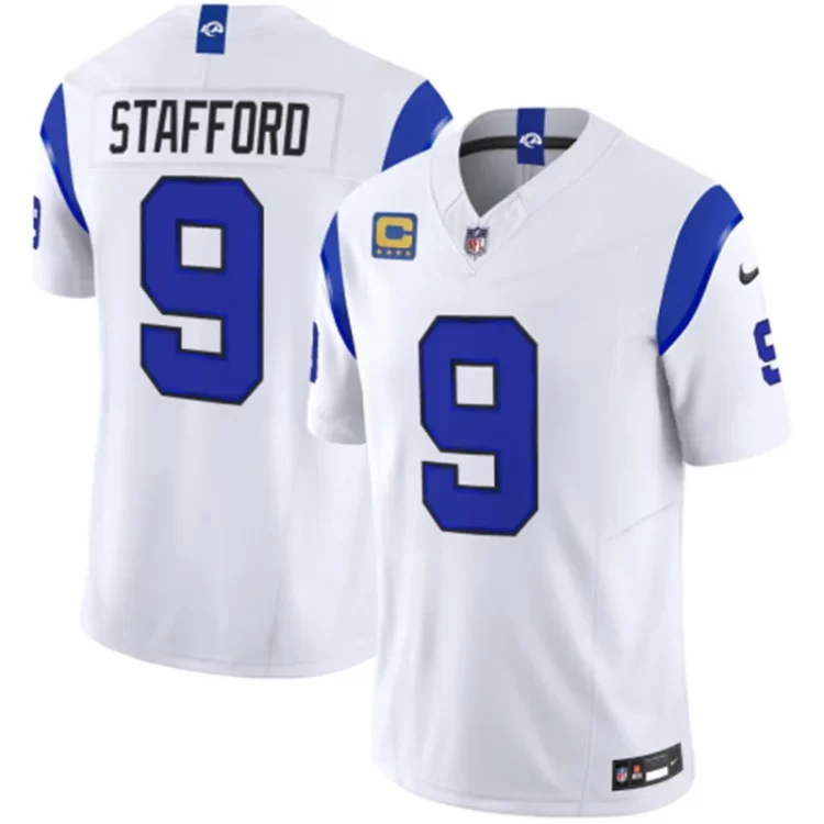 Mens Los Angeles Rams #9 Matthew Stafford Nike Fearsome White Vapor F.U.S.E. Limited Jersey
