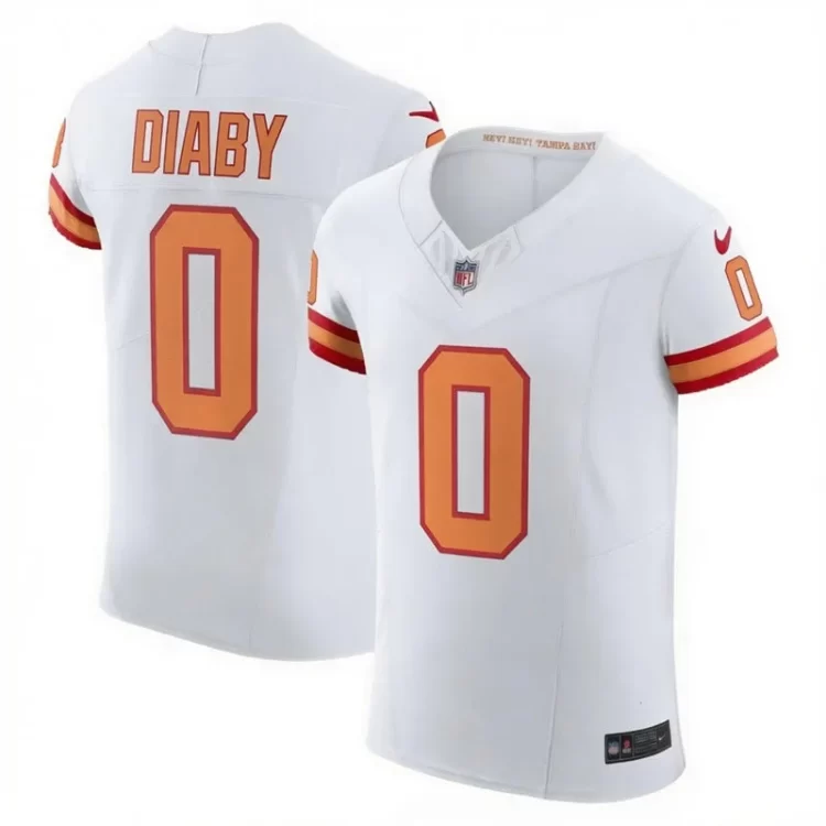 Mens Tampa Bay Buccaneers #0 YaYa Diaby Nike White Retro Vapor F.U.S.E. Limited Jersey