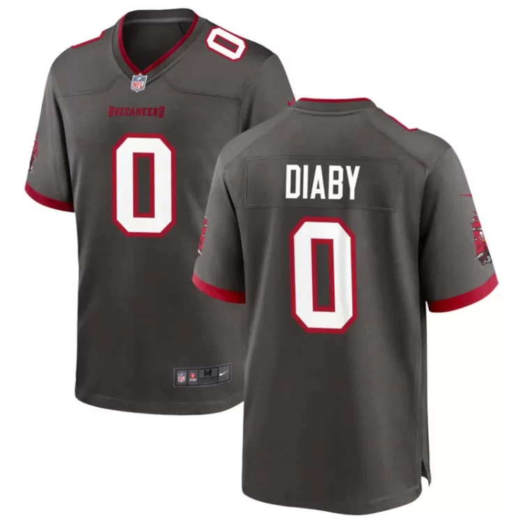Mens Tampa Bay Buccaneers #0 YaYa Diaby Nike Pewter Alternate F.U.S.E. Vapor Limited Jersey