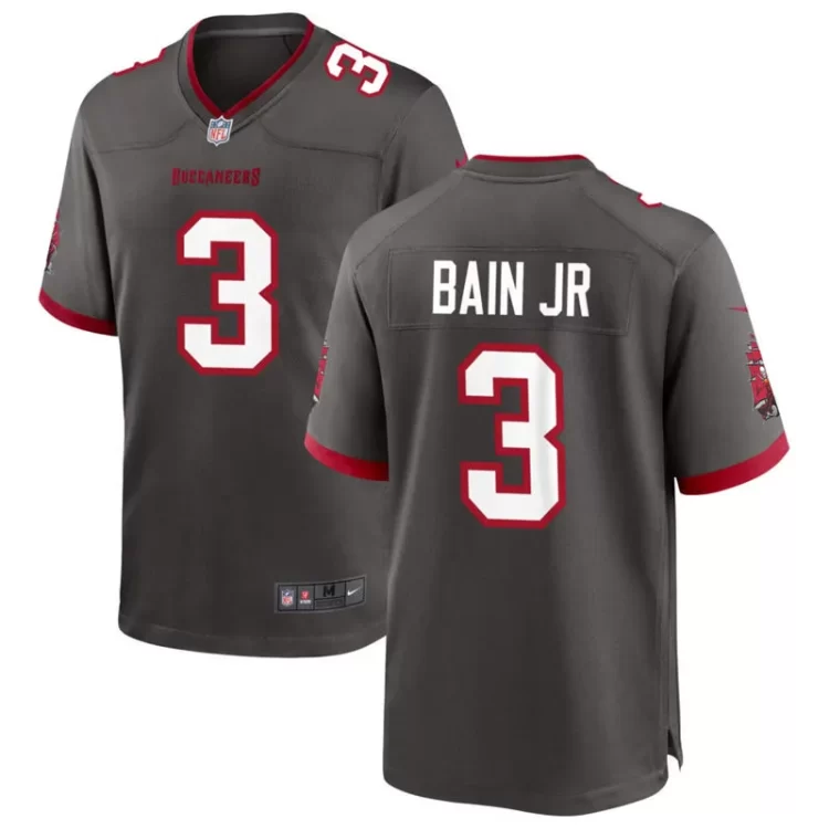 Mens Tampa Bay Buccaneers #3 Rueben Bain Jr. Nike Pewter Alternate F.U.S.E. Vapor Limited Jersey