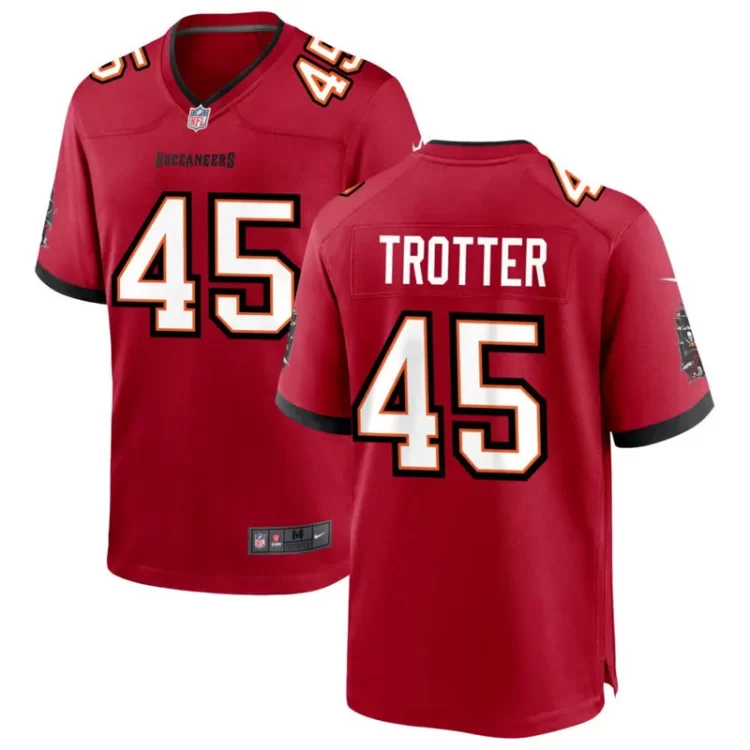 Mens Tampa Bay Buccaneers #45 Josiah Trotter Nike Home Red F.U.S.E. Vapor Limited Jersey