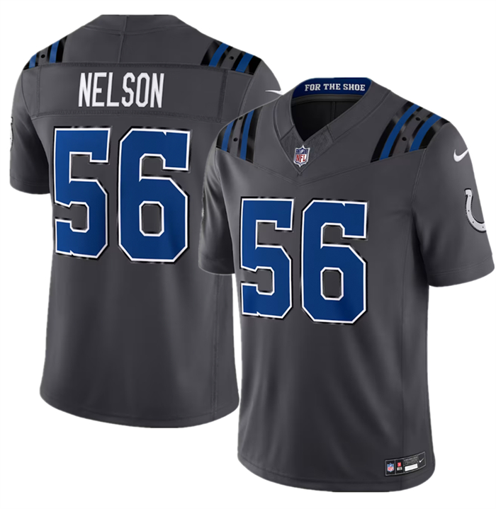 Men's Indianapolis Colts #56 Quenton Nelson Dark Gray 2026 F.U.S.E. Rivalries Collection Limited Stitched Football Jersey