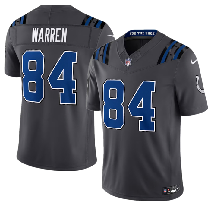 Men's Indianapolis Colts #84 Tyler Warren Dark Gray2026 F.U.S.E. Rivalries Collection Limited Stitched Football Jersey