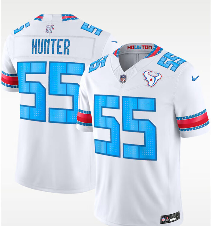 Men's Houston Texans #55 Danielle Hunter White 2026 F.U.S.E. 'HOUSTON/US' Rivalries Collection Limited Stitched Football Jersey