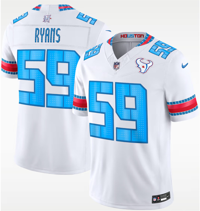 Men's Houston Texans #59 DeMeco Ryans White 2026 F.U.S.E. 'HOUSTON/US' Rivalries Collection Limited Stitched Football Jersey