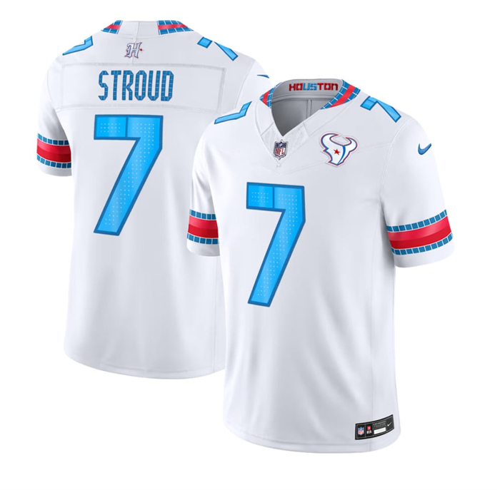Men's Houston Texans #7 C.J. Stroud White 2026 F.U.S.E. 'HOUSTON/US' Rivalries Collection Limited Stitched Football Jersey