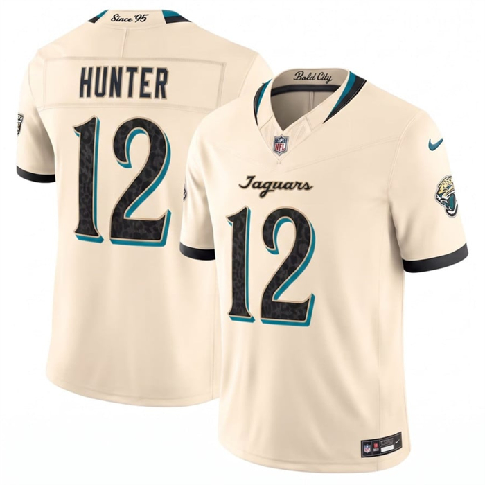 Men's Jacksonville Jaguars #12 Travis Hunter Cream 2026 F.U.S.E. Rivalries Collection Limited Stitched Football Jersey