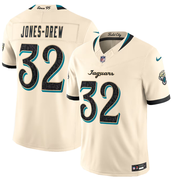 Men's Jacksonville Jaguars #32 Jahlani Tavai Cream 2026 F.U.S.E. Rivalries Collection Limited Stitched Football Jersey