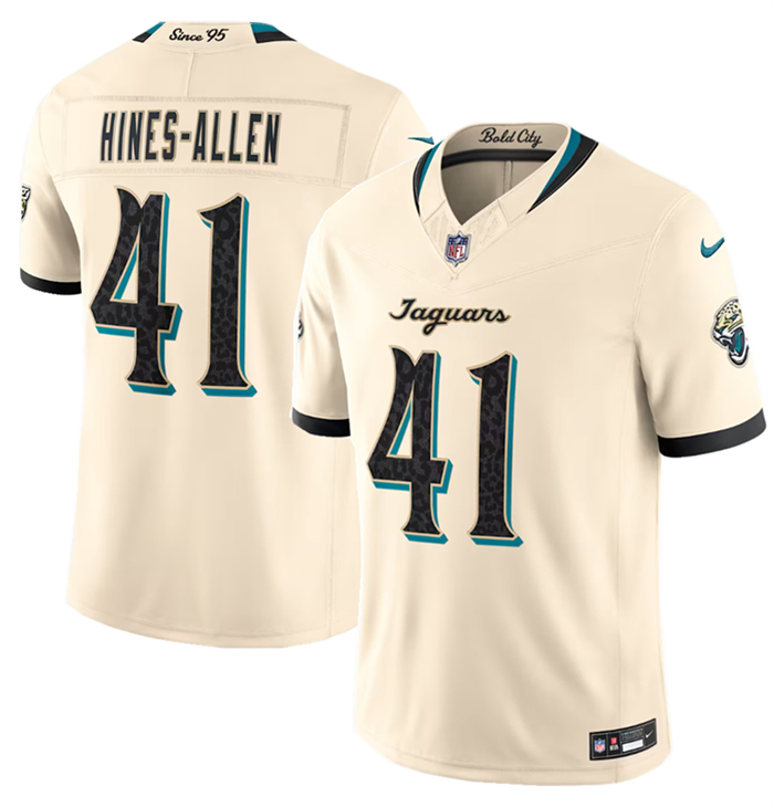 Men's Jacksonville Jaguars #41 Josh Hines-Allen Cream 2026 F.U.S.E. Rivalries Collection Limited Stitched Football Jersey