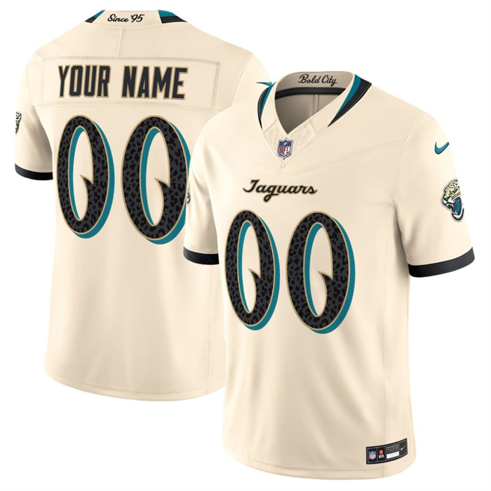 Men's Jacksonville Jaguars Active Player Custom Cream 2026 F.U.S.E. Rivalries Collection Limited Stitched Football Jersey