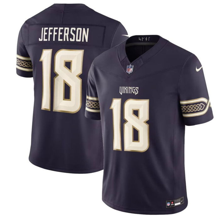 Men's Minnesota Vikings #18 Justin Jefferson Deep Purple 2026 F.U.S.E. Rivalries Collection Limited Stitched Football Jersey