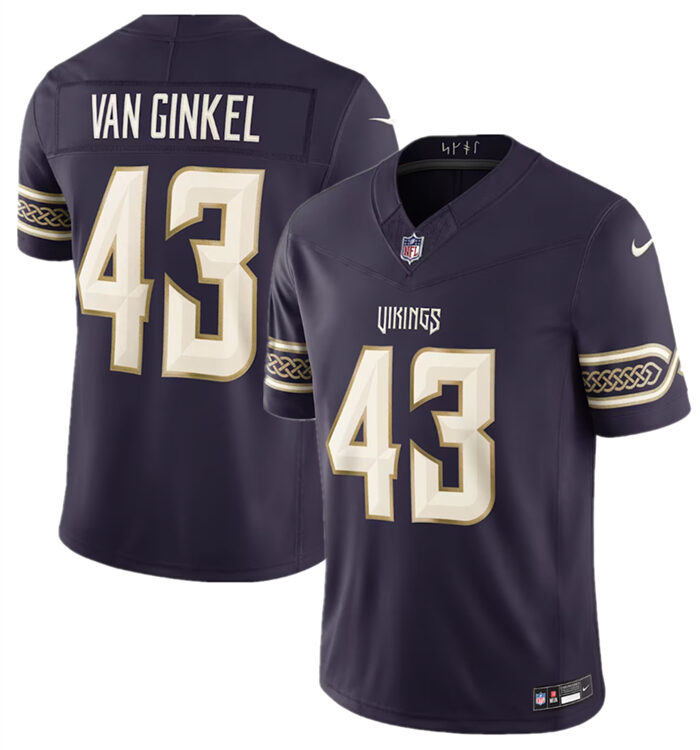 Men's Minnesota Vikings #43 Andrew Van Ginkel Deep Purple 2026 F.U.S.E. Rivalries Collection Limited Stitched Football Jersey