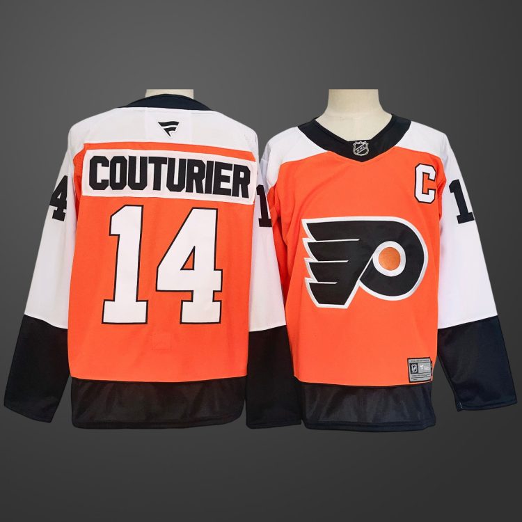Men's Philadelphia Flyers #14 Sean Couturier Orange 2024 Stitched Jersey