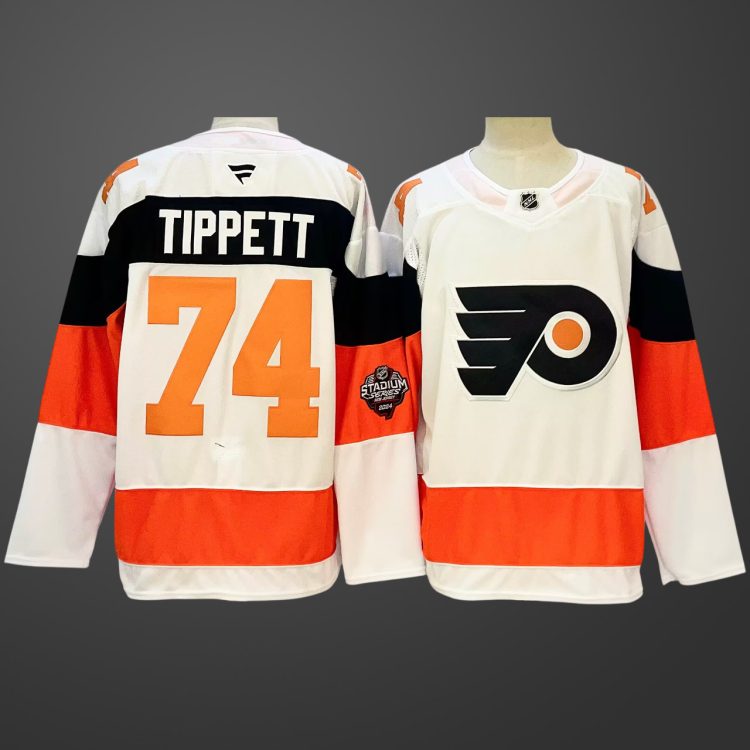 Men's Philadelphia Flyers #74 Owen Tippett White Stitched Jersey