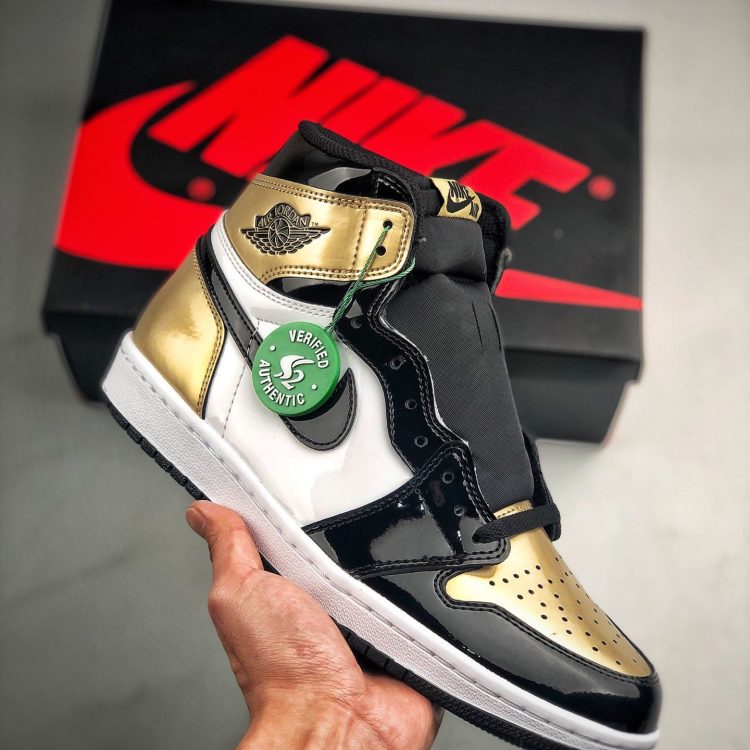 Mens Air Jordan 1 Gold Toe AJ 1 861428-007