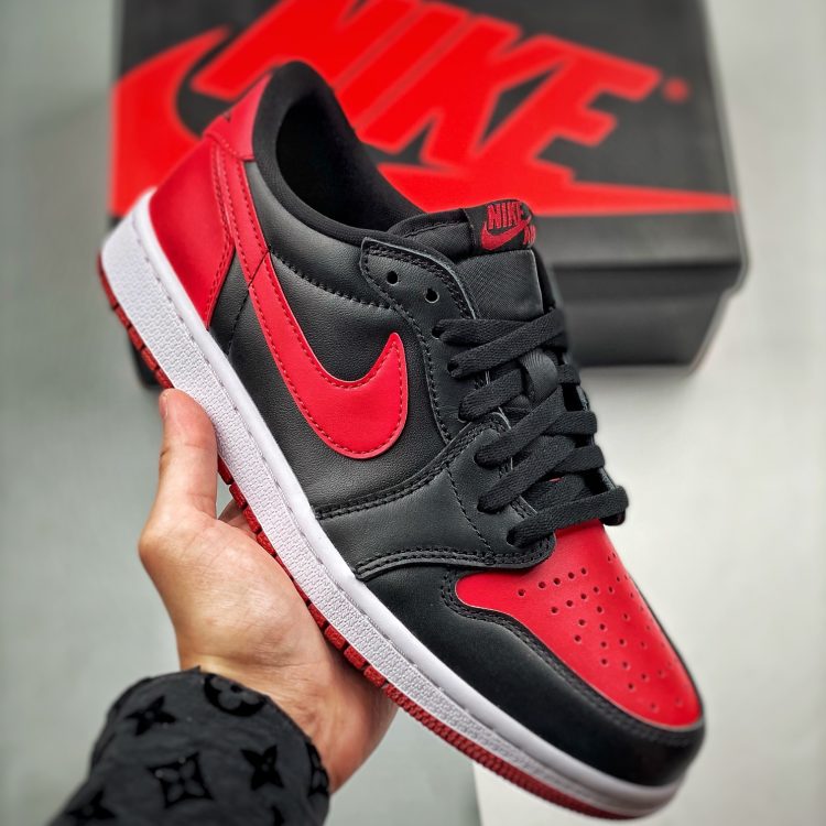 Mens AIR JORDAN 1 LOW RETRO OG BRED 709999-001