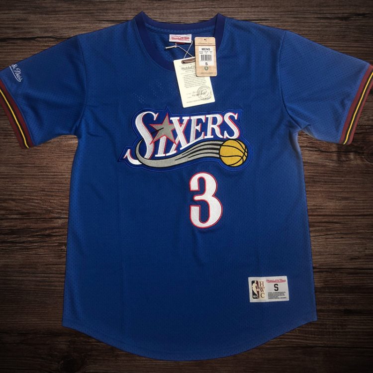 Men's Philadelphia 76ers #3 IVERSON Short Sleeve Jersey