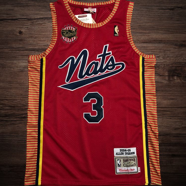 Men's Philadelphia 76ers 2004/05  #3 Allen Iverson Red Jersey