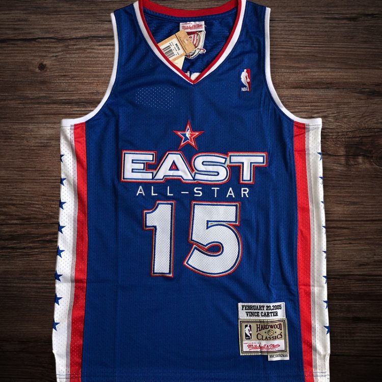Men's 2005 All Star East #15 Vince Carter Blue All Stitched